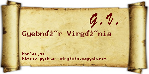 Gyebnár Virgínia névjegykártya